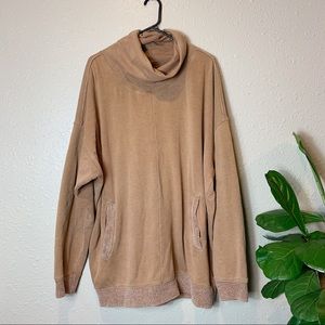 Free People Orange Cowl Sweatshirt Dress Size Small